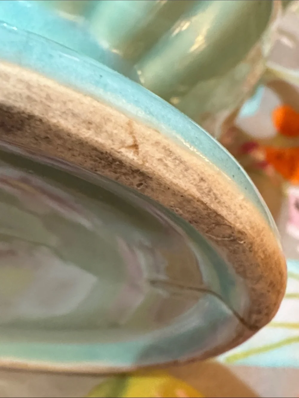 Seafoam Green Decorative Ceramic Urn Vase - USA